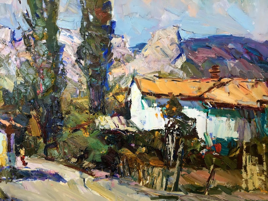 Oil painting Rural landscape Zaborovsky Leonid Alexandrovich - 8