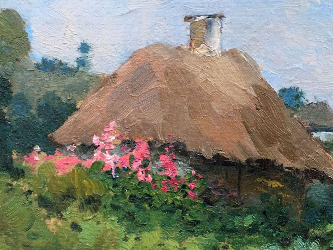 Oil painting Lonely woman's hut Tsyupka Ivan Kirillovich - 4