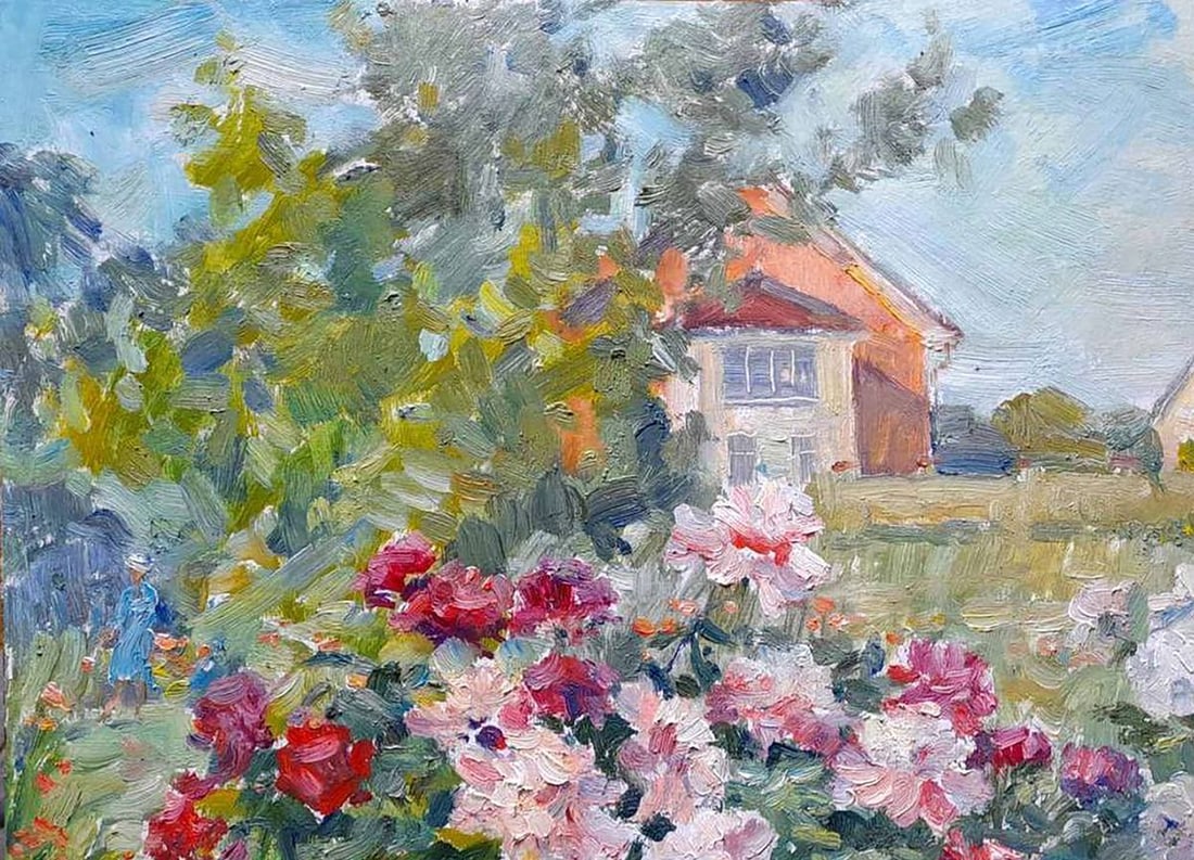 Oil painting Home garden Kovalenko Ivan Mikhailovich - 2