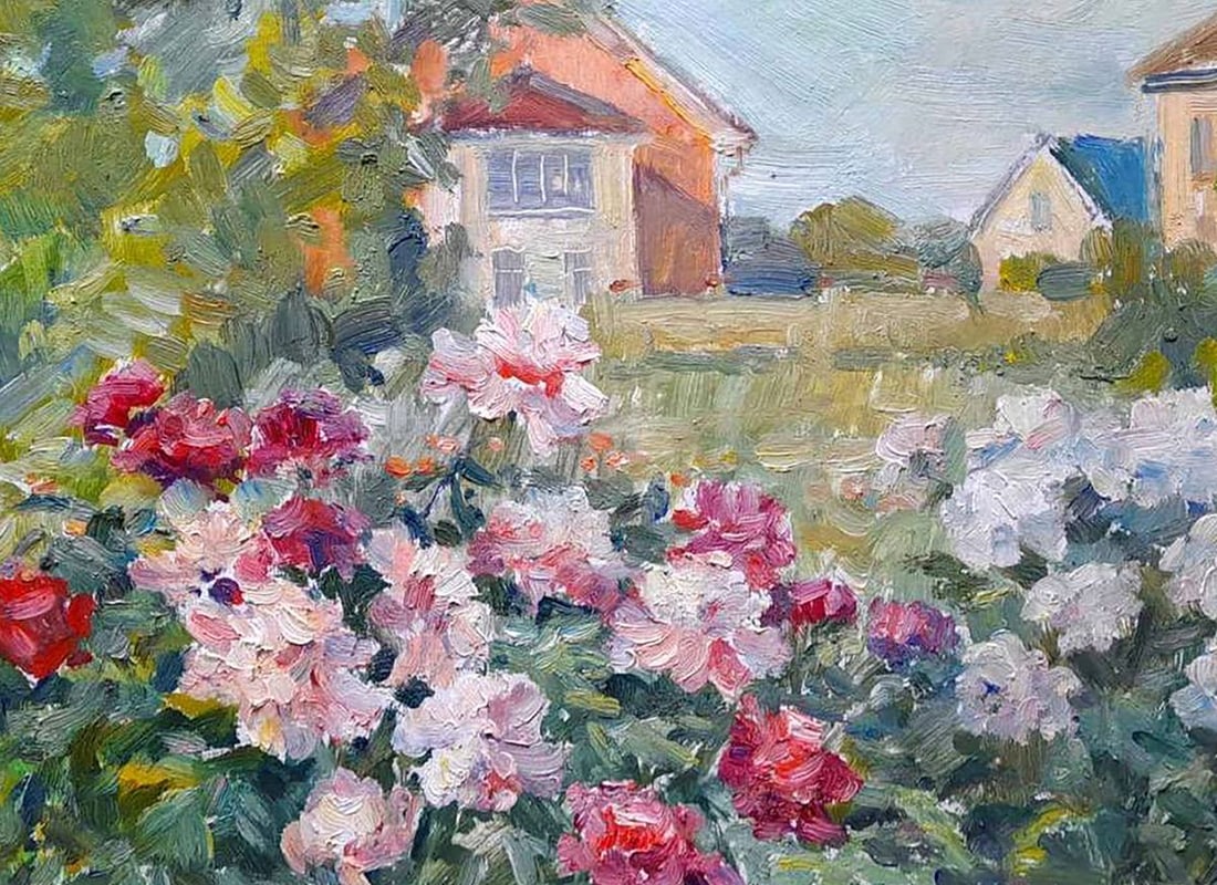 Oil painting Home garden Kovalenko Ivan Mikhailovich - 6