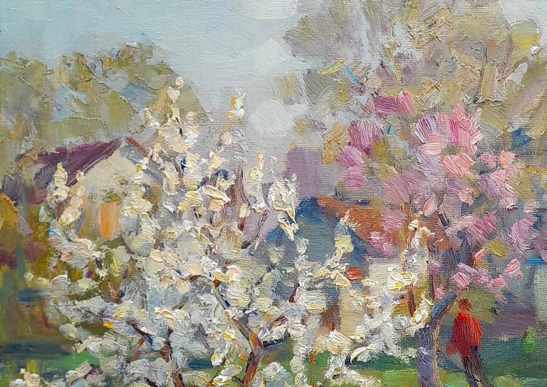 Oil painting Well in the yard Kovalenko Ivan Mikhailovich - 2