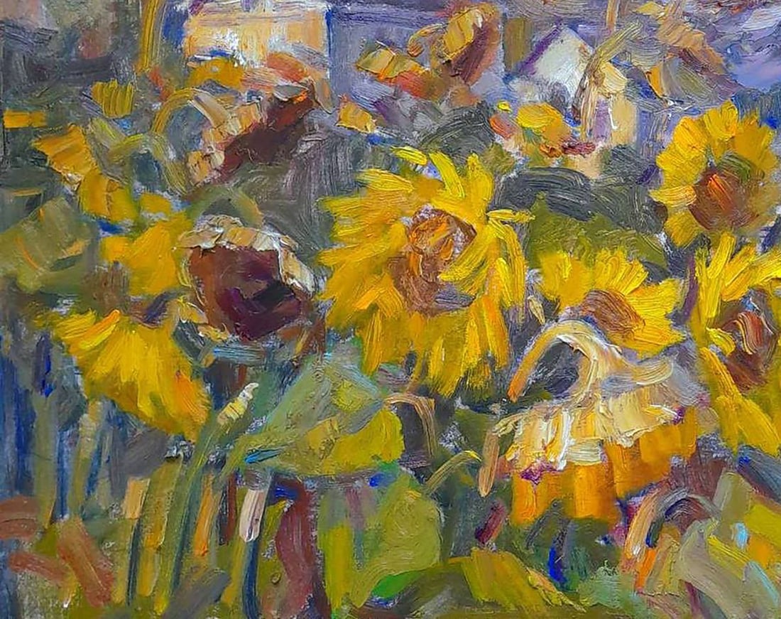 Oi painting Village life Kovalenko Ivan Mikhailovich - 4