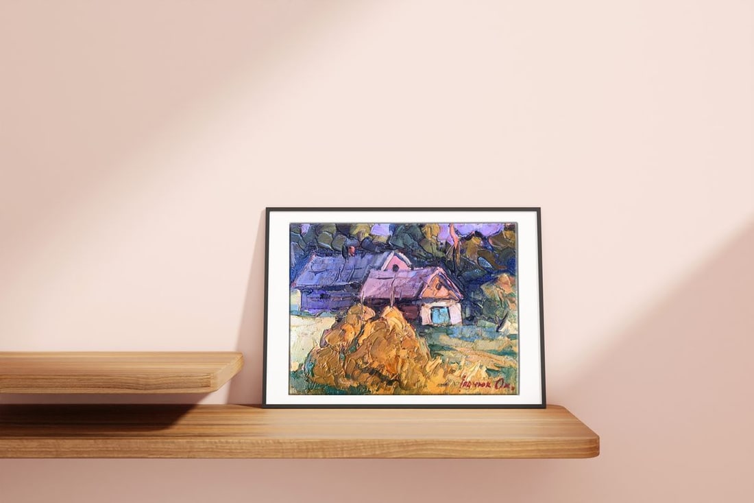 Oil painting In the courtyard Kalenyuk Oksana - 2