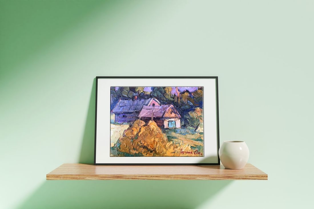 Oil painting In the courtyard Kalenyuk Oksana - 3