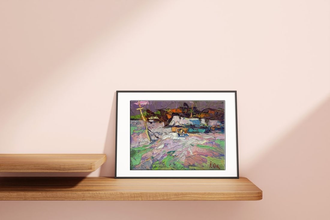 Oil painting On the edge of the village Kalenyuk Alex - 2