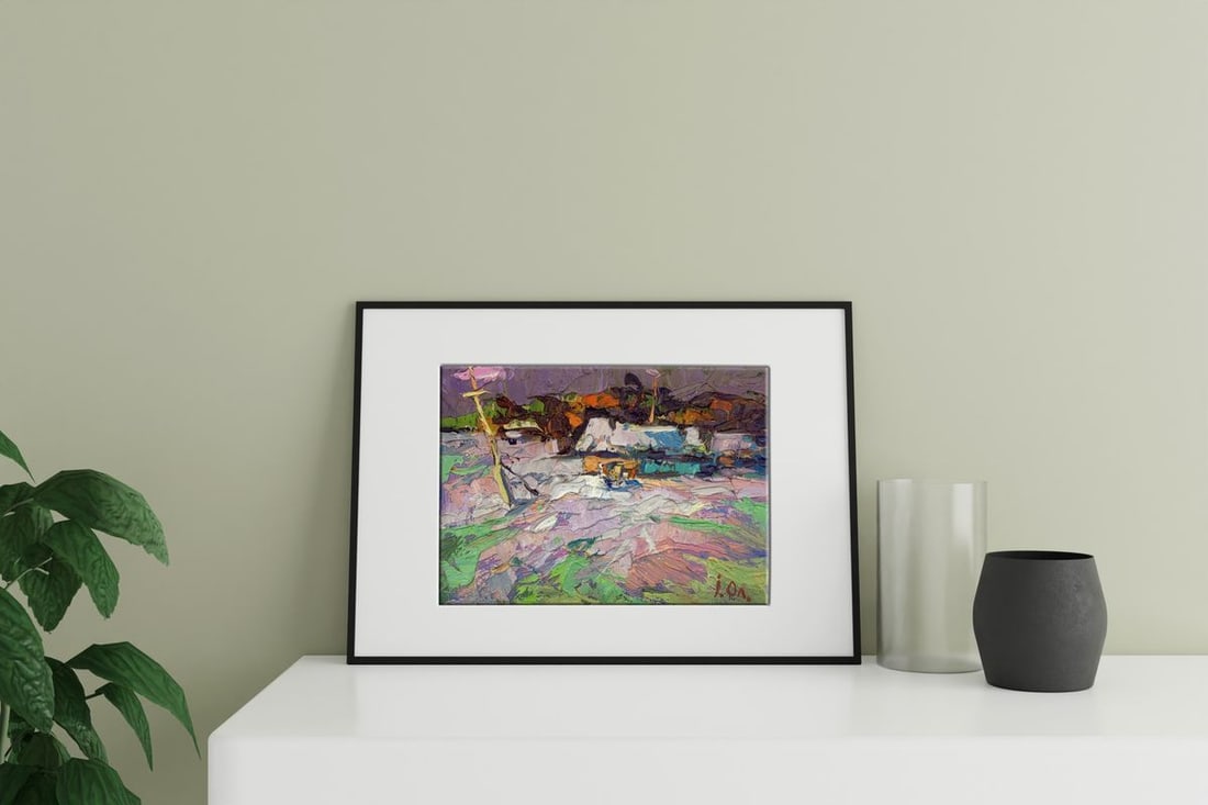 Oil painting On the edge of the village Kalenyuk Alex - 3