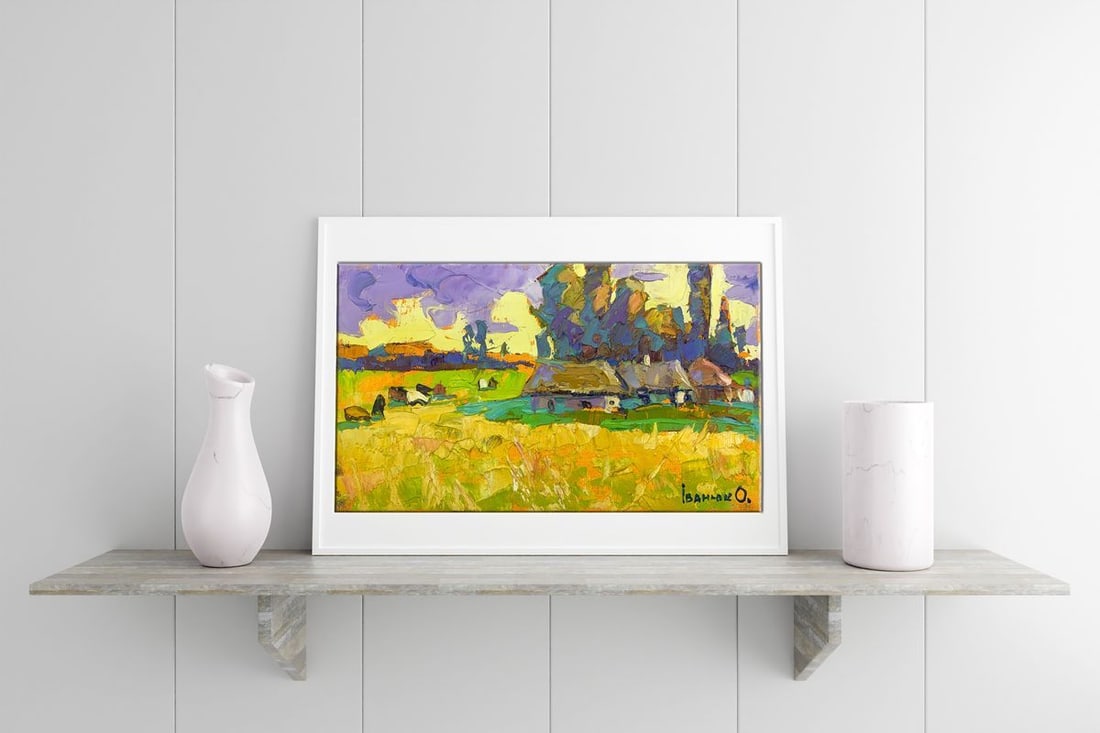 Oil painting Edge of the village Kalenyuk Oksana - 2