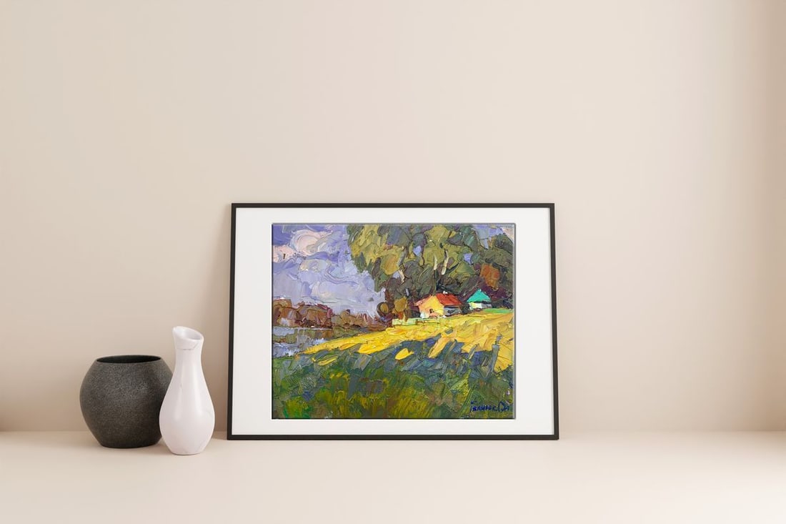 Oil painting Edge of the village Kalenyuk Alex - 2