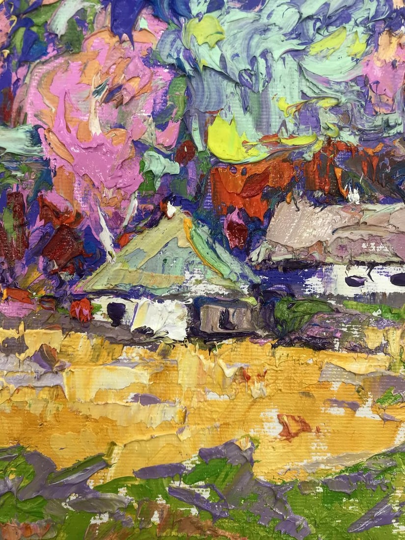 Oil painting Village edge Alex Kalenyuk - 7