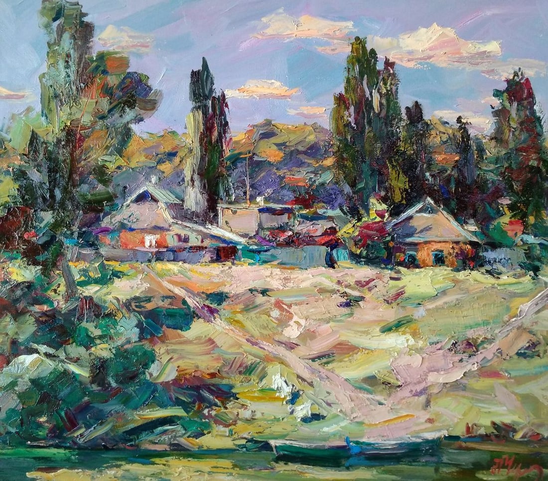 Oil painting Evening Alexander Nikolaevich Cherednichenko: Title: Oil painting Evening Alexander Nikolaevich Cherednichenko Description: NoCher 11 *** ABOUT THIS PAINTING *** * TITLE: "Evening" * ARTISTS: Alexander Nikolaevich Cherednichenko * SIZE: 70x80cm/'