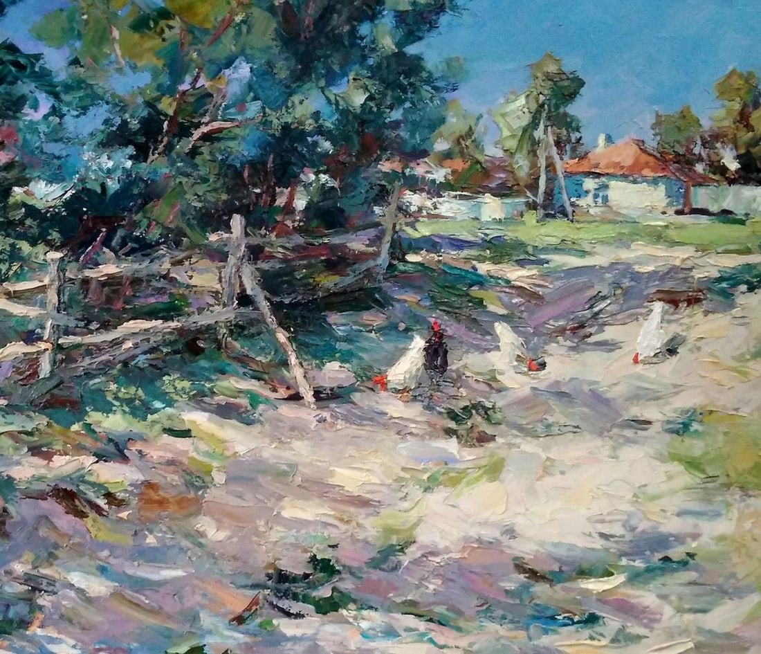 Oil painting Rural street Alexander Nikolaevich Cherednichenko - 2