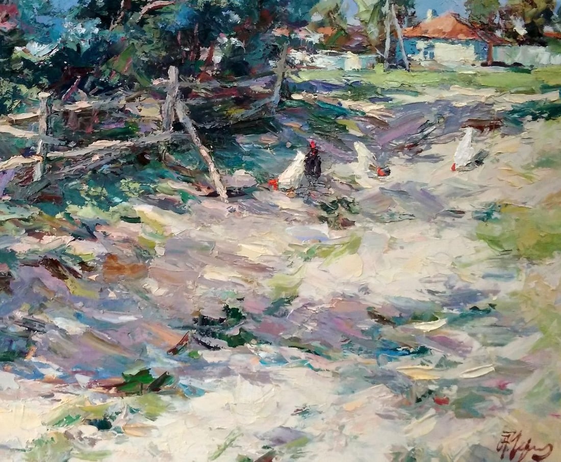 Oil painting Rural street Alexander Nikolaevich Cherednichenko - 4