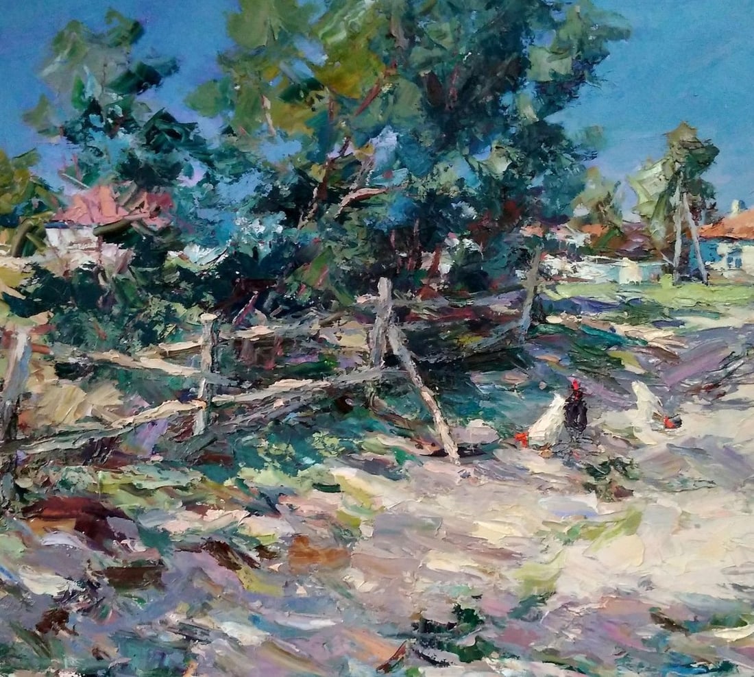 Oil painting Rural street Alexander Nikolaevich Cherednichenko - 5