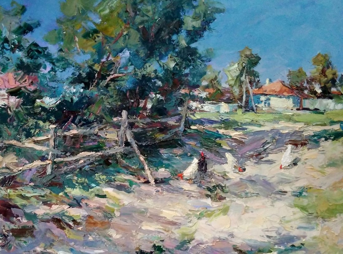 Oil painting Rural street Alexander Nikolaevich Cherednichenko - 6