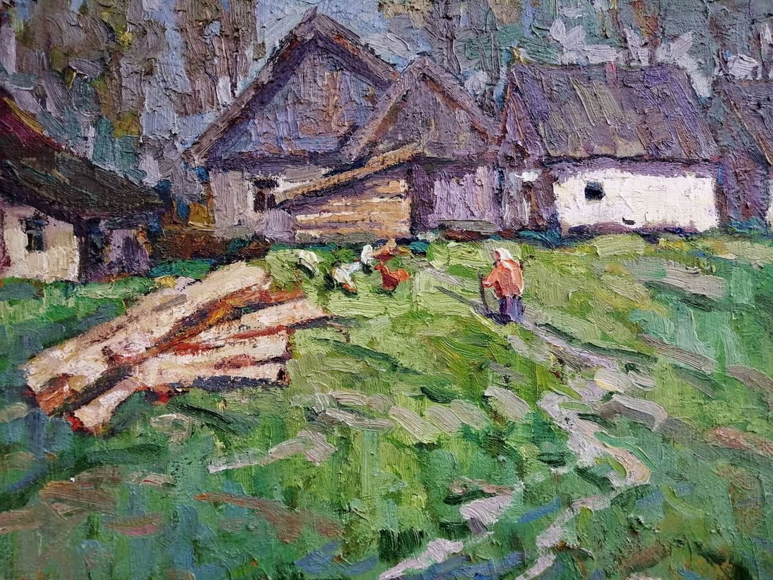 Oil painting In the courtyard Kalenyuk Oksana - 2