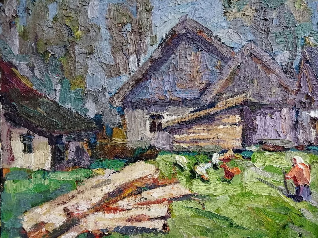 Oil painting In the courtyard Kalenyuk Oksana - 4