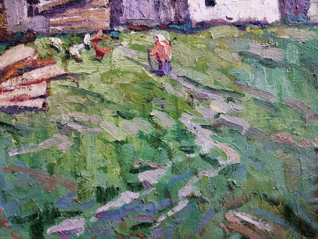 Oil painting In the courtyard Kalenyuk Oksana - 6