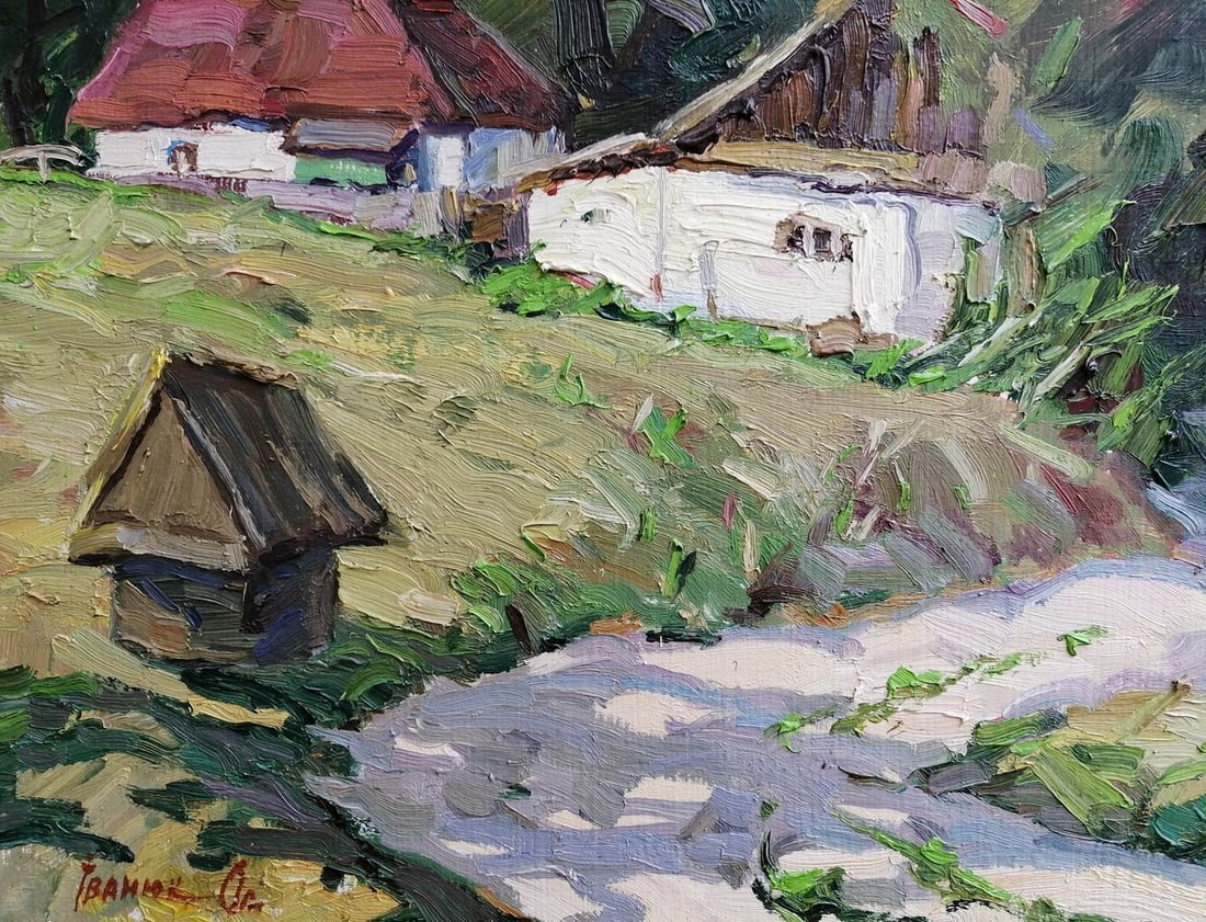 Oil painting Past the well Kalenyuk Alex - 5