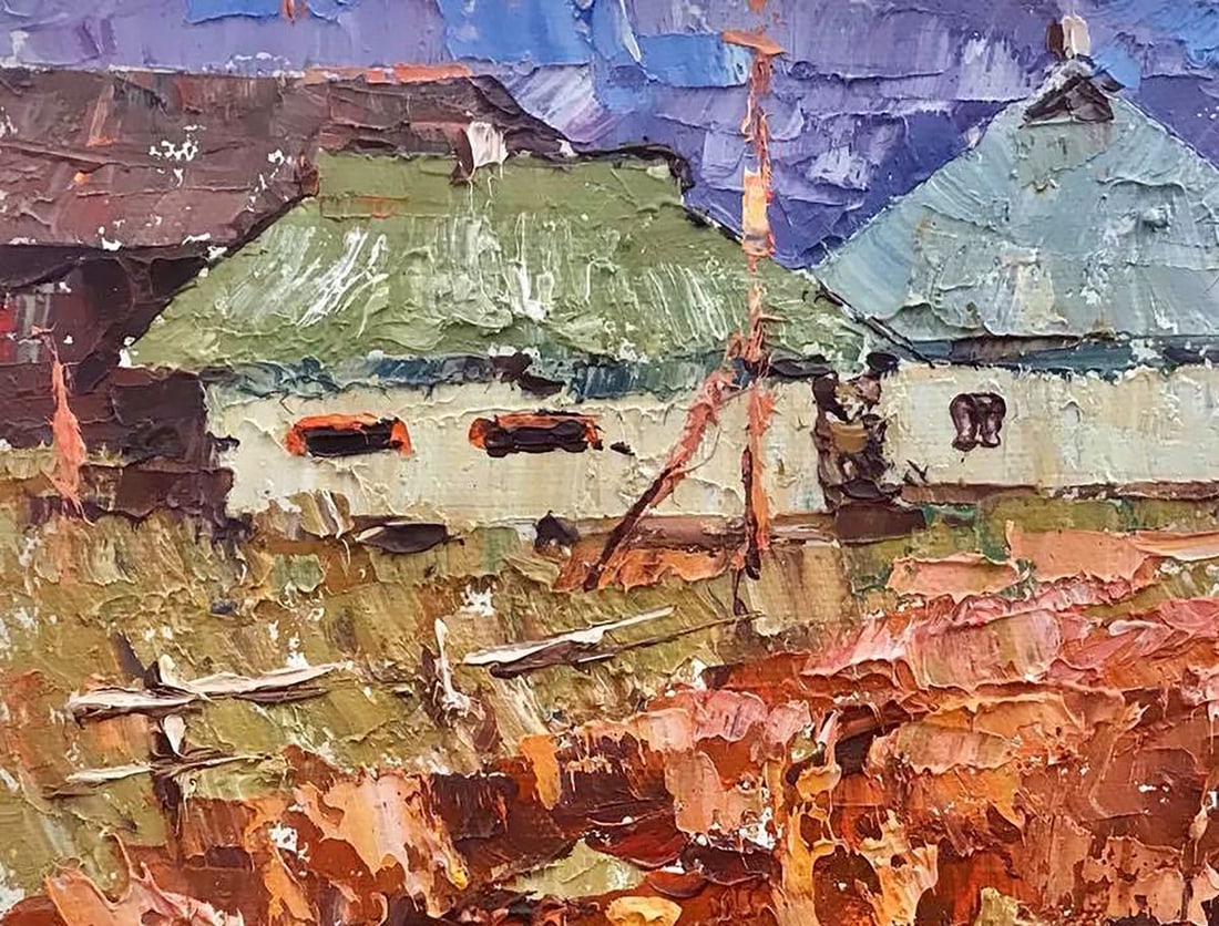 Oil painting Road to the village Kalenyuk Alex - 2