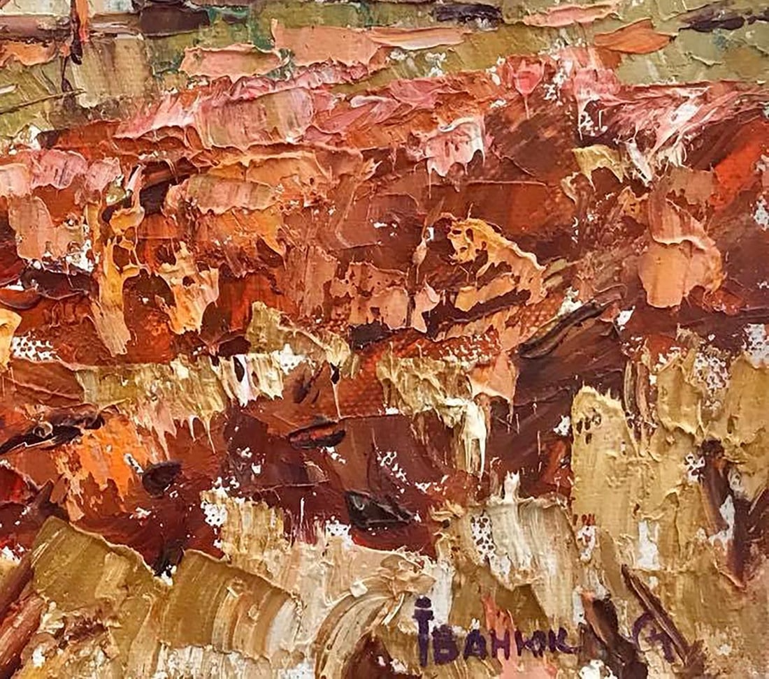 Oil painting Road to the village Kalenyuk Alex - 5