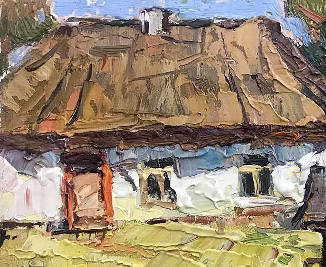 Oil painting Sunny courtyard Kalenyuk Oksana - 2