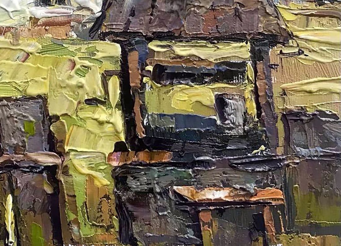 Oil painting Sunny courtyard Kalenyuk Oksana - 5