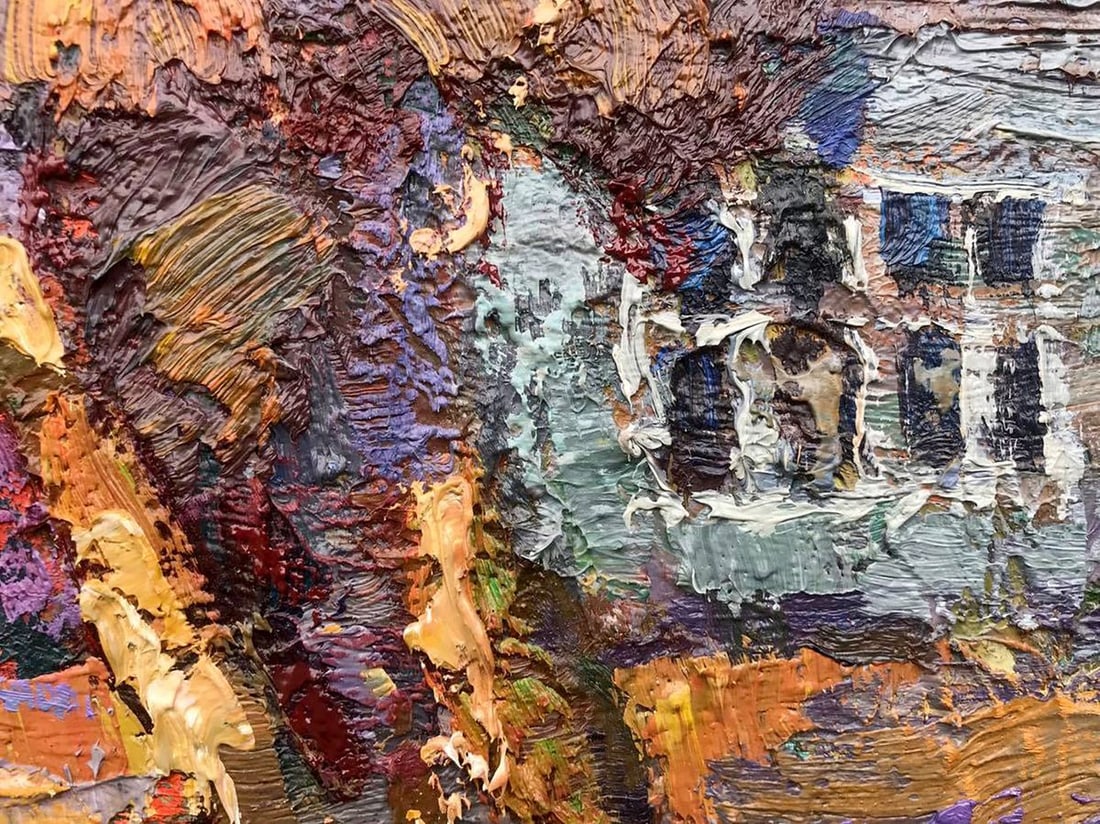 Oil painting Evening in the village Kalenyuk Oksana - 3