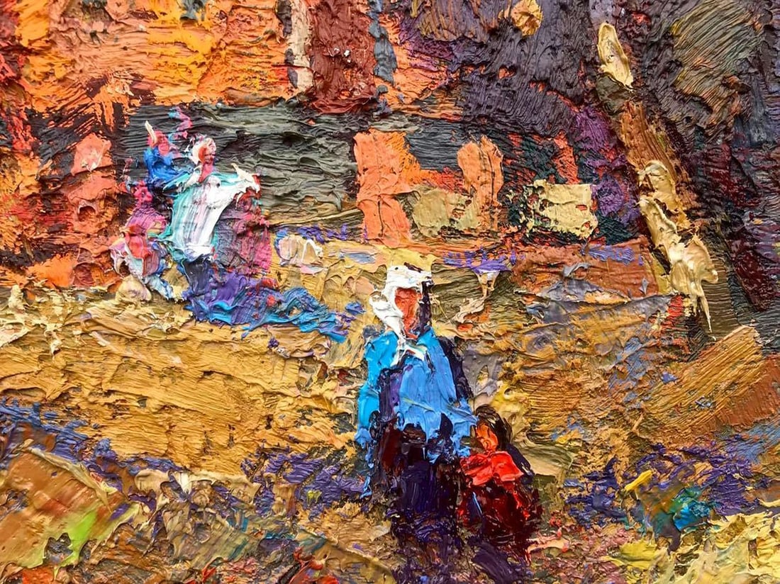 Oil painting Evening in the village Kalenyuk Oksana - 4