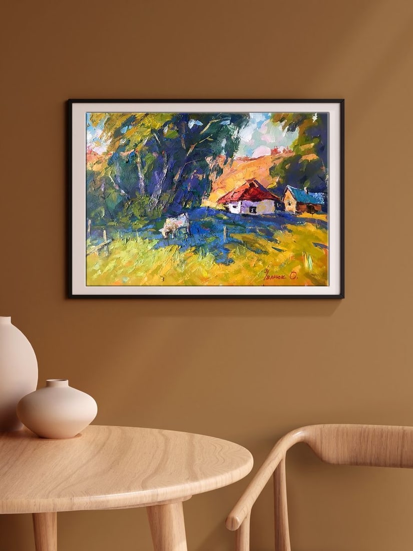 Oil painting In the shade of an old willow tree Kalenyuk Alex - 2