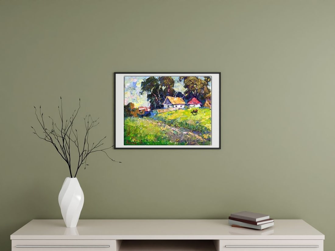 Oil painting Edge of the village Kalenyuk Alex - 2