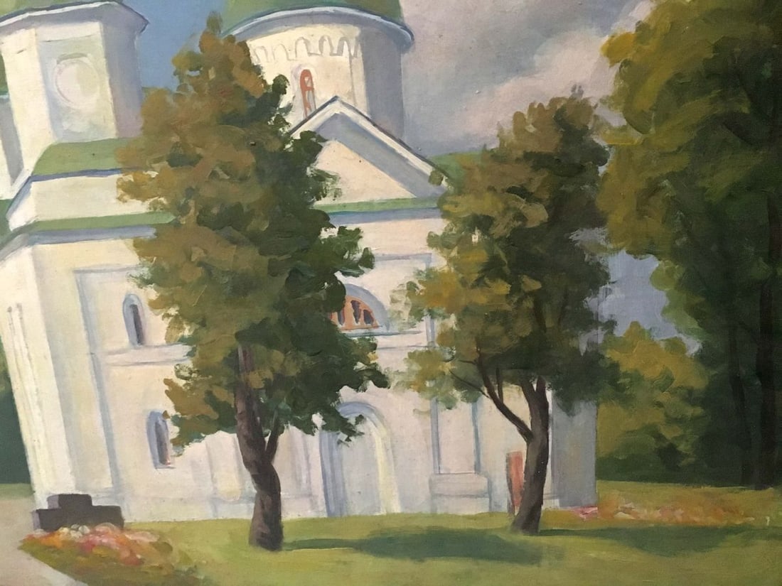 Oil painting 19th century church Zhulinsky Nikolay Vasilyevich - 2