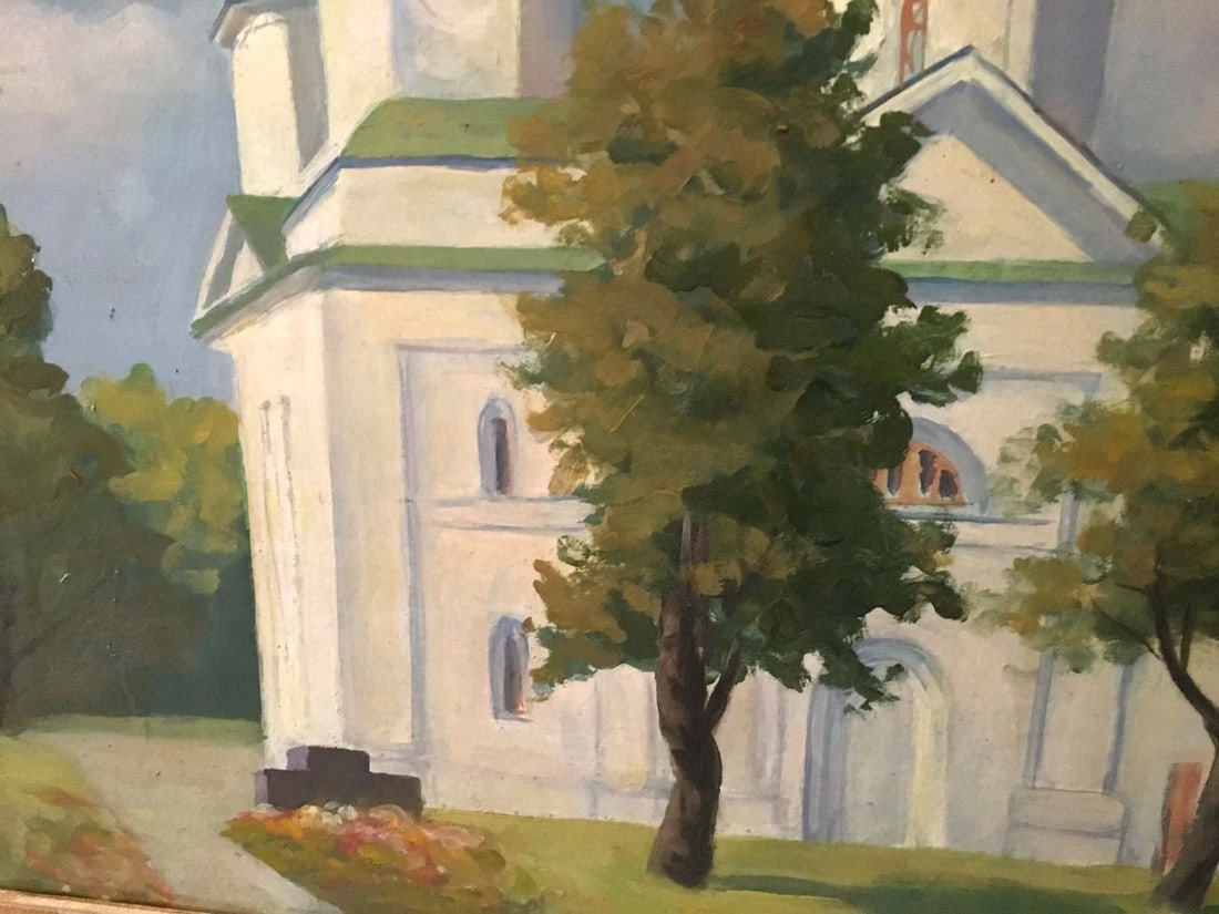 Oil painting 19th century church Zhulinsky Nikolay Vasilyevich - 5