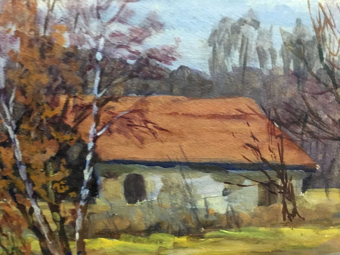 Oil painting house in the woods A. Cherkas - 3