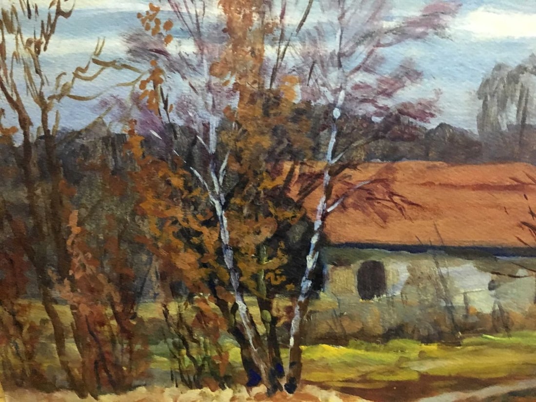 Oil painting house in the woods A. Cherkas - 5