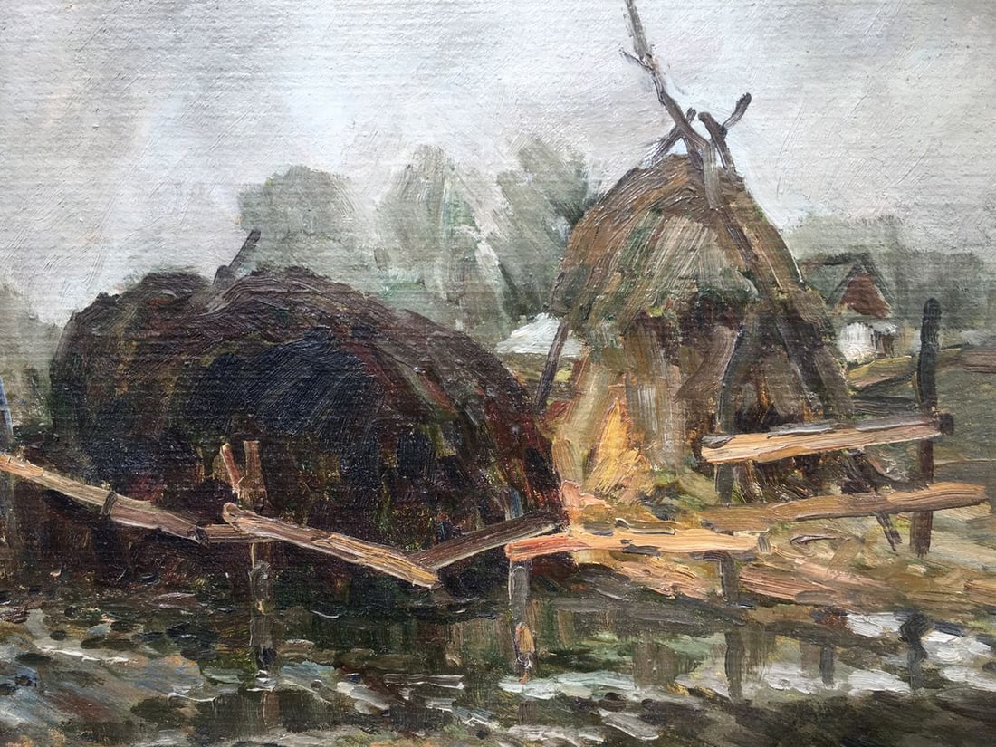 Oil painting Haystacks Bredyuk Pavel Fedoseevich - 3