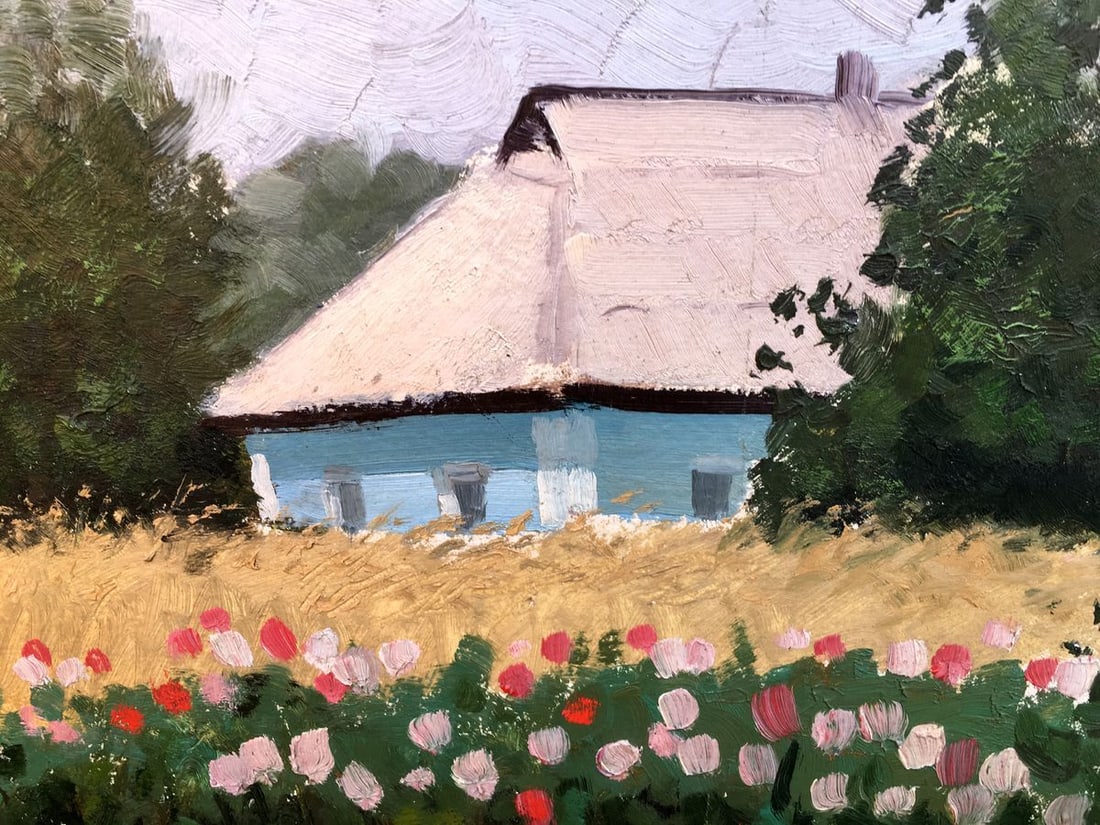 Oil painting View from the path to the garden Ivan Kirillovich Tsyupka - 4