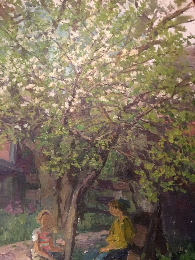 Oil painting In the courtyard Palazhchenko Irina - 4