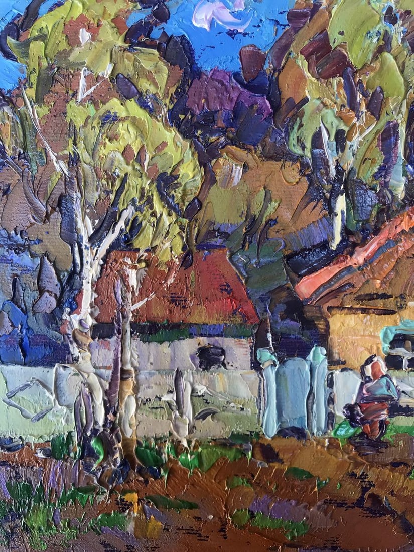 Oil painting Near the courtyard Kalenyuk Alex - 4