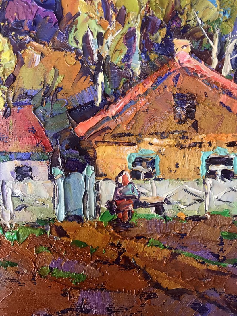 Oil painting Near the courtyard Kalenyuk Alex - 7
