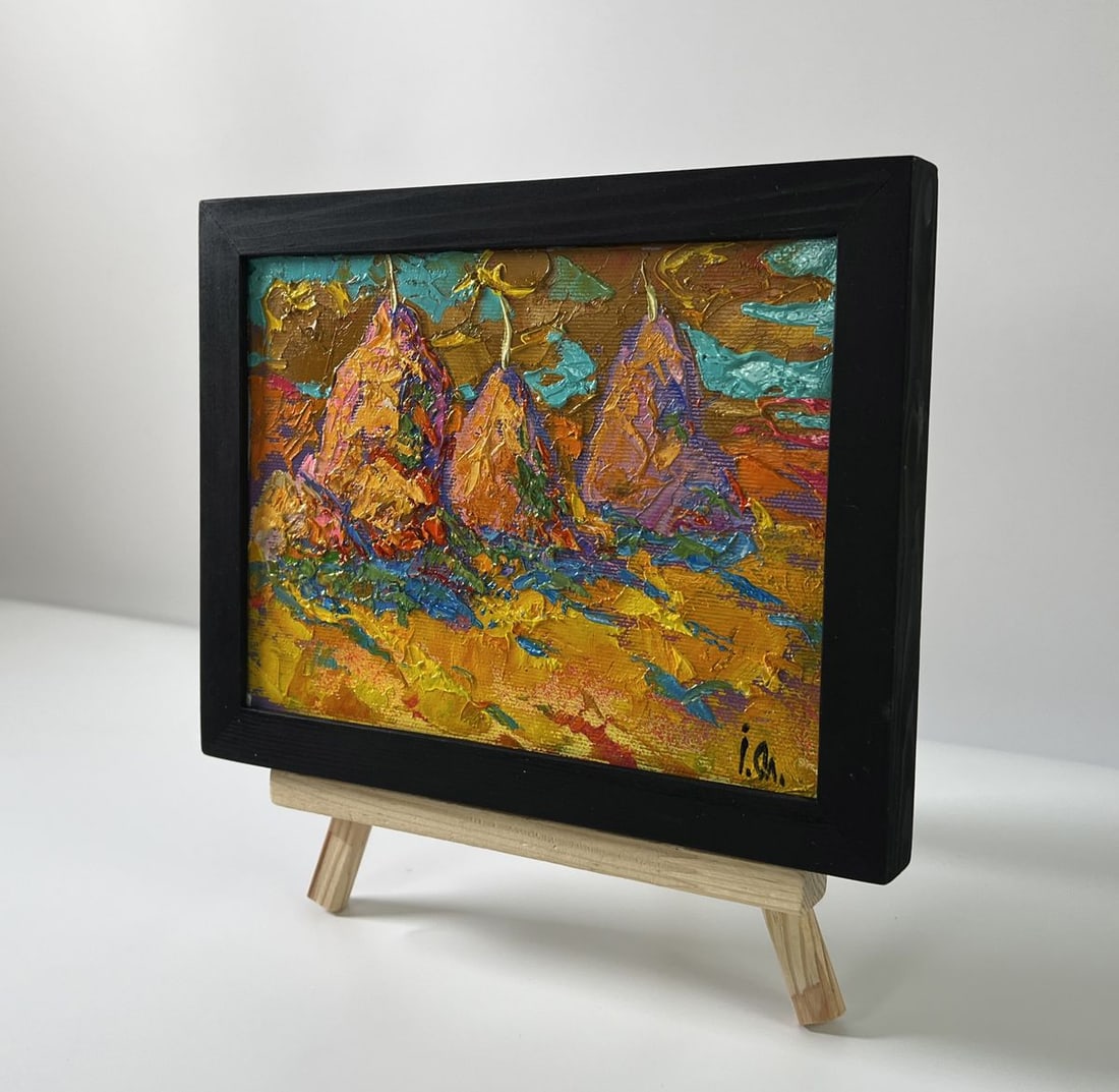 Oil painting Autumn evening fields Oleksiy Ivanyuk - 2