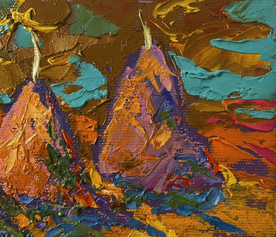 Oil painting Autumn evening fields Oleksiy Ivanyuk - 4