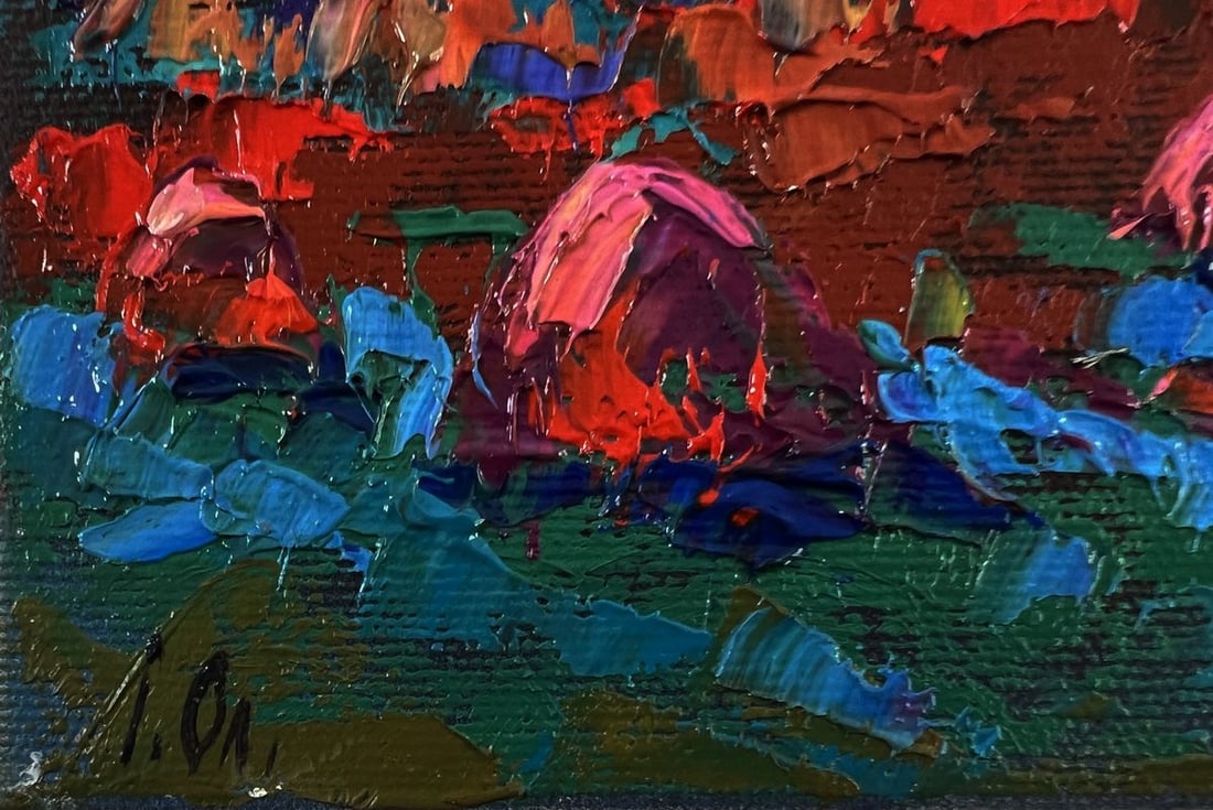 Oil painting In the evening in the fields Oleksiy Ivanyuk - 6