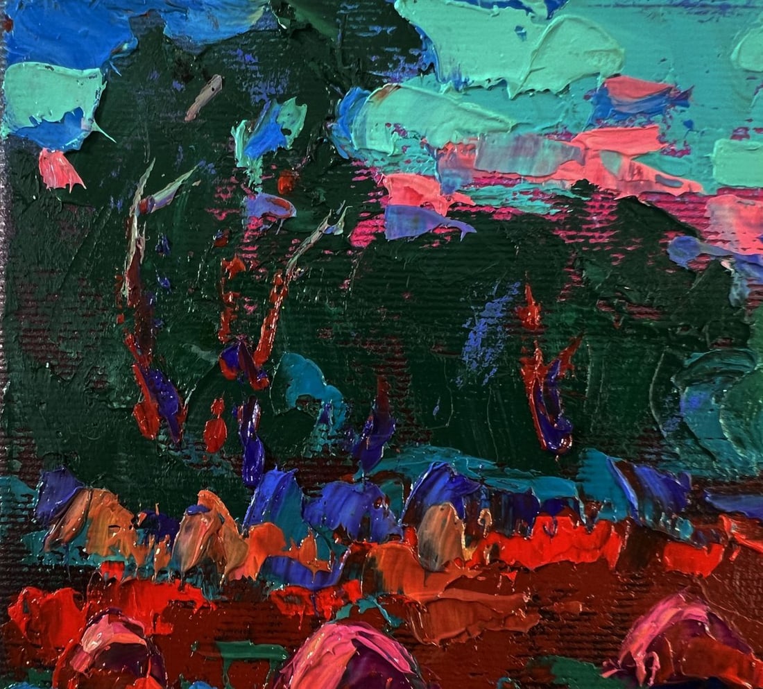 Oil painting In the evening in the fields Oleksiy Ivanyuk - 7