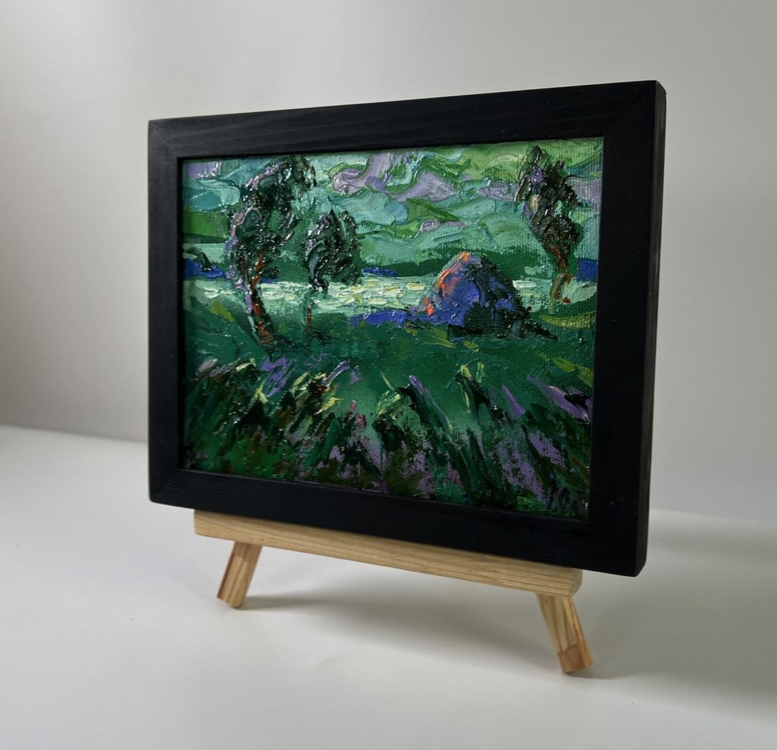 Oil painting There is a cold breeze in the field Oleksiy Ivanyuk - 2