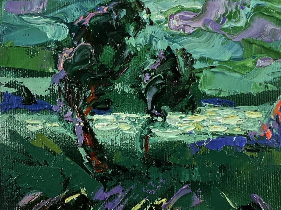Oil painting There is a cold breeze in the field Oleksiy Ivanyuk - 7