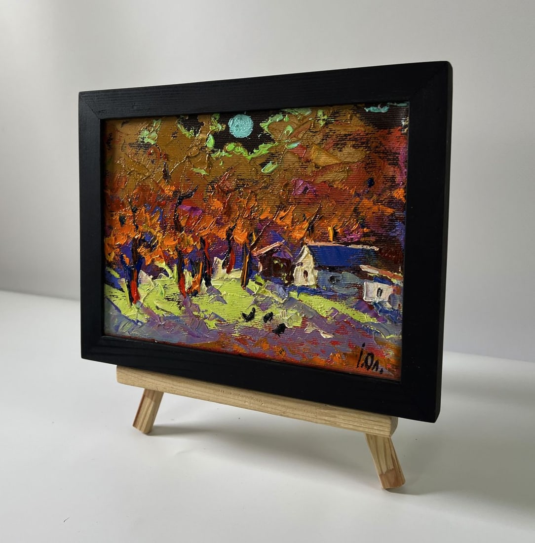 Oil painting Moonlight over the village Oleksiy Ivanyuk - 2