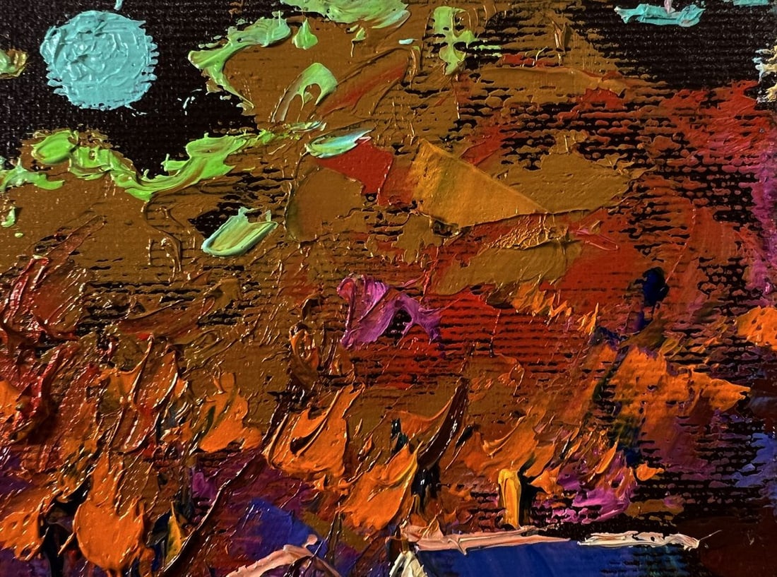 Oil painting Moonlight over the village Oleksiy Ivanyuk - 4