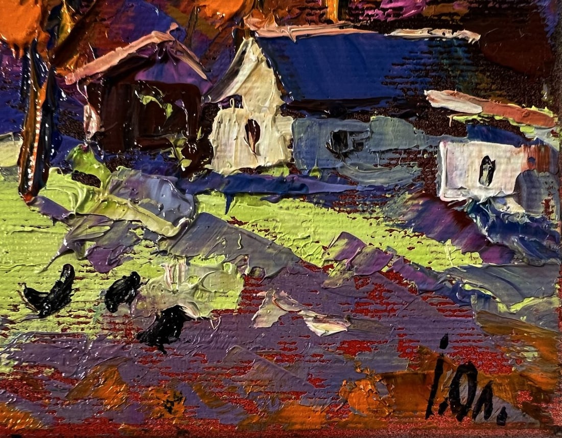 Oil painting Moonlight over the village Oleksiy Ivanyuk - 5