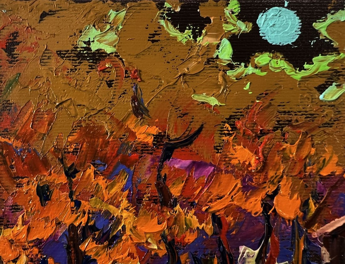 Oil painting Moonlight over the village Oleksiy Ivanyuk - 7