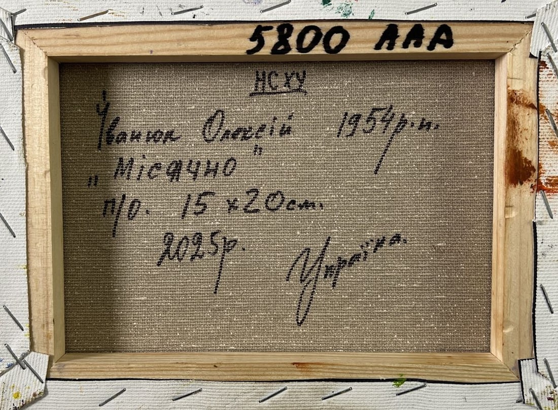 Oil painting Moonlight over the village Oleksiy Ivanyuk - 8